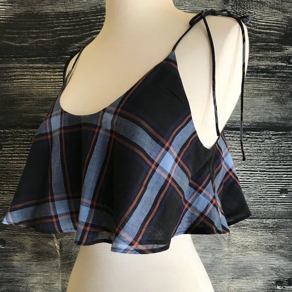 Urban Outfitters BDG Plaid Cami Crop Top Medium - Picture 3 of 8